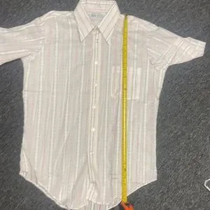 トップス 70s K-mart PERMANENNT PRESS SHIRTS VINTAGE 70s Kmart Shirt Size Large Striped Long Sleeve